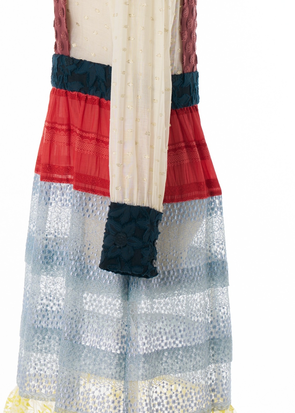 パッチワークティアードワンピース