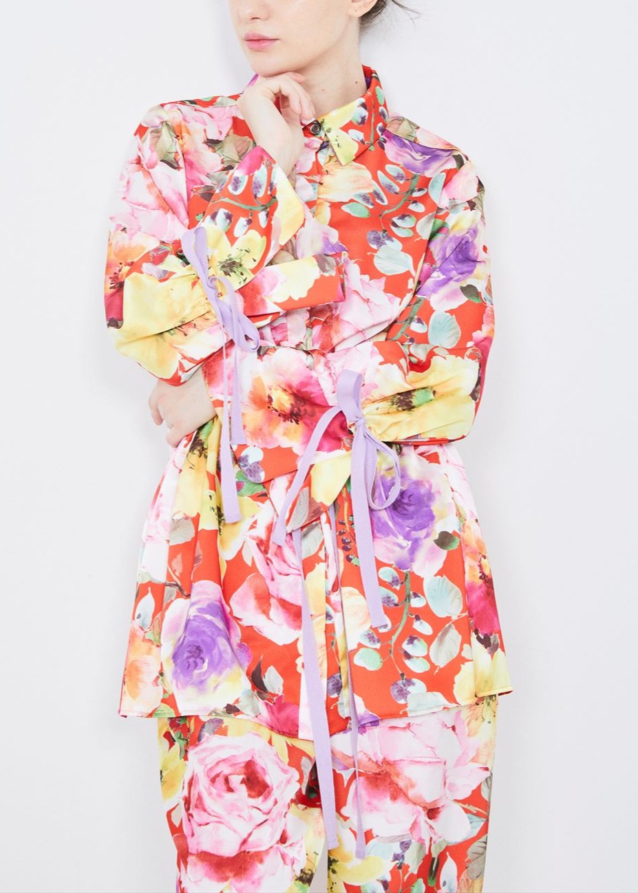 ラージフラワードロストシャツ