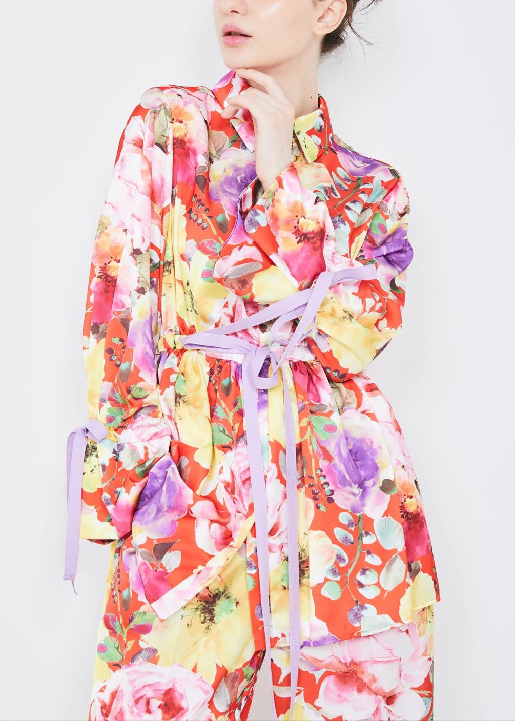 ラージフラワードロストシャツ