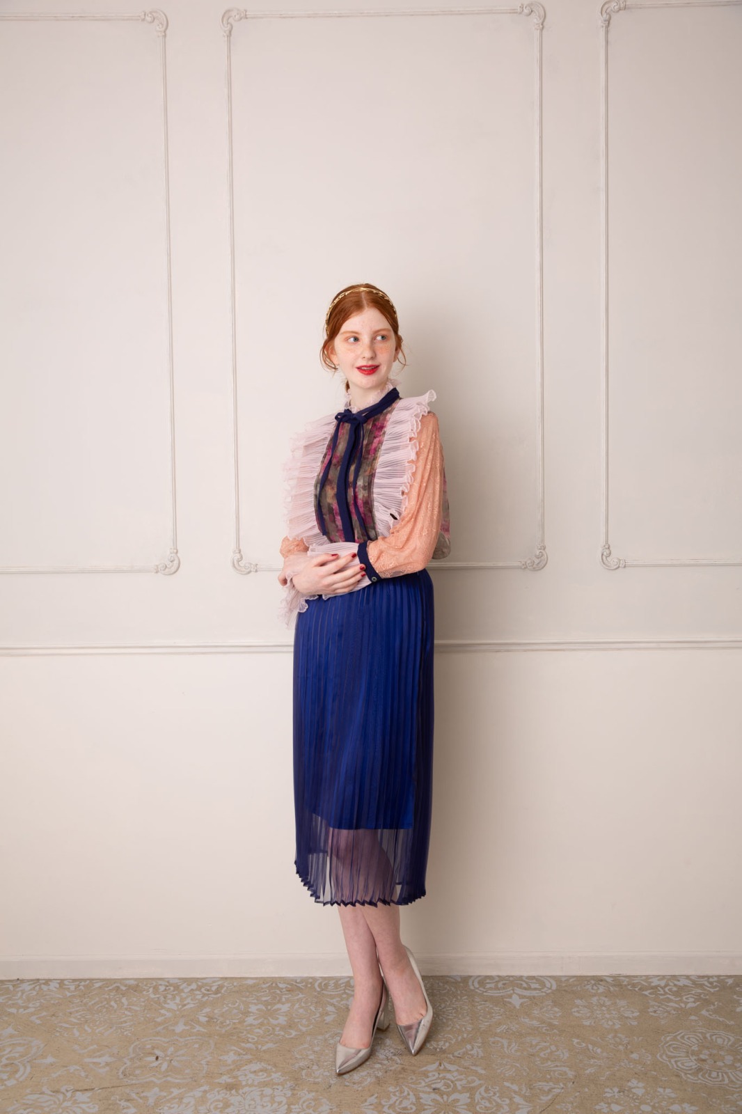 マルチミックスリボンブラウス