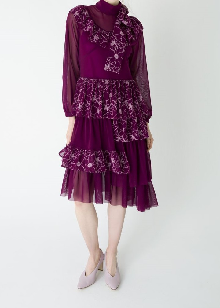 ランダムフリルワンピース