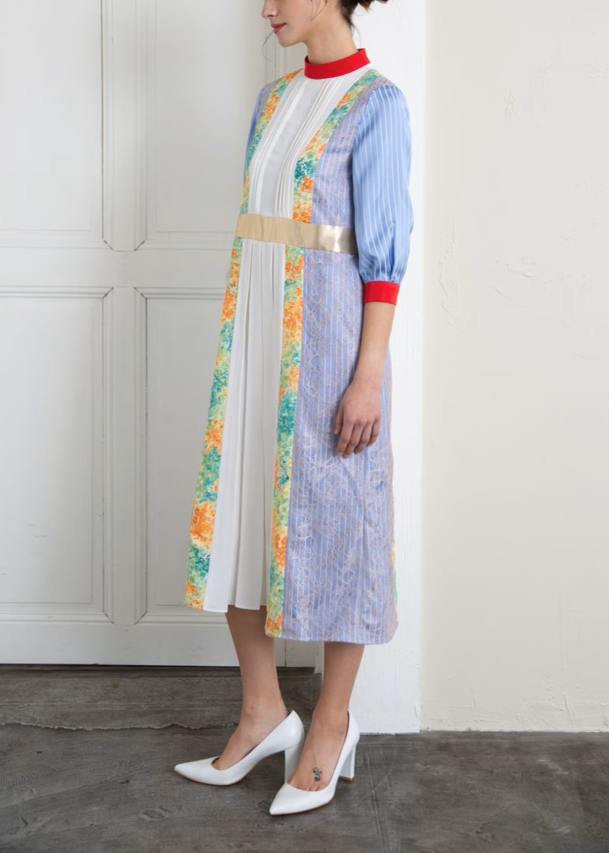 パッチワークワンピース