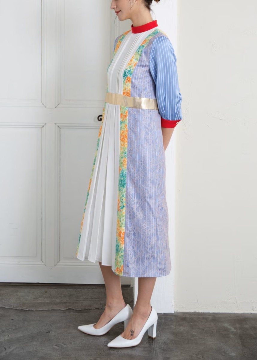 パッチワークワンピース