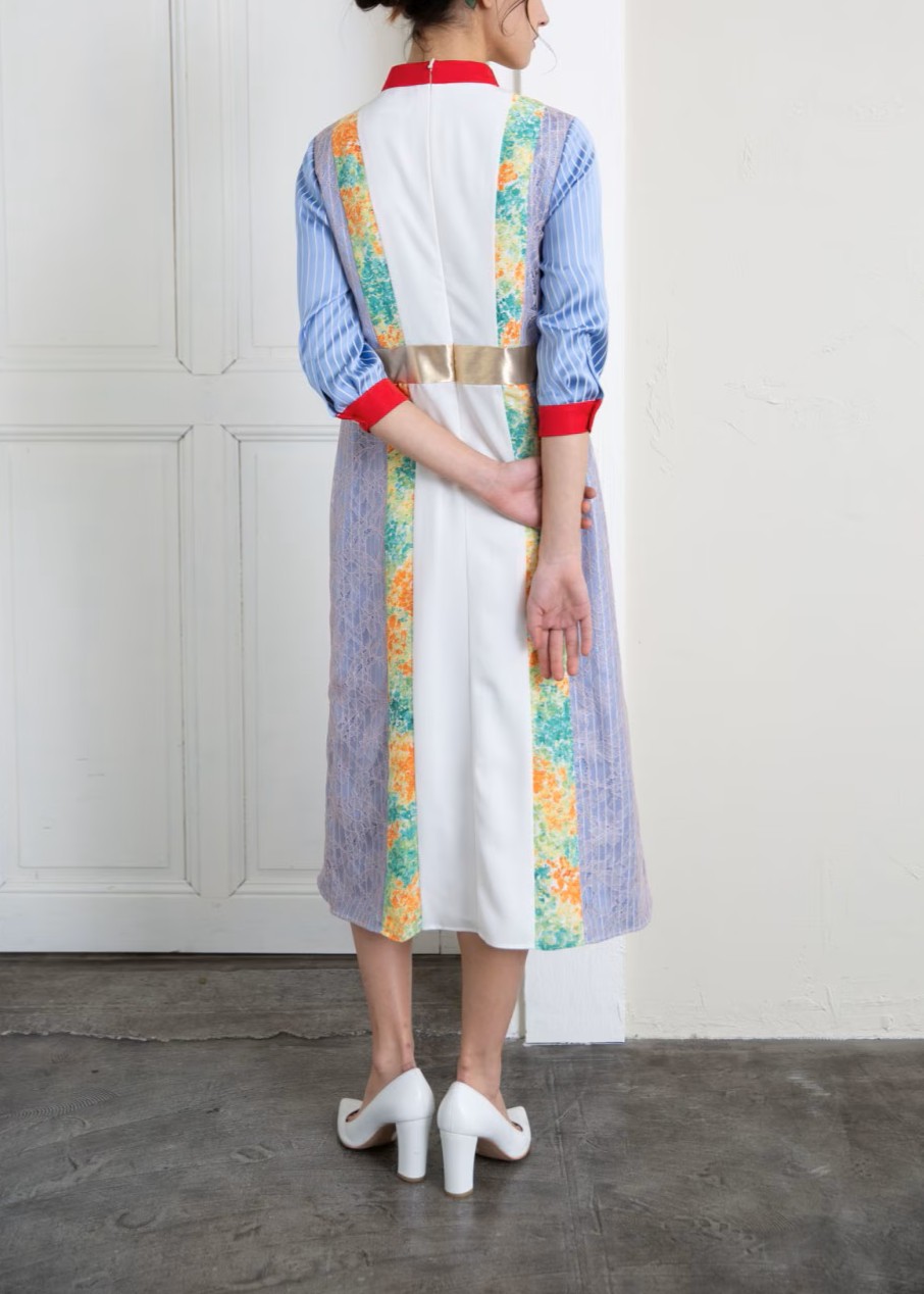 パッチワークワンピース