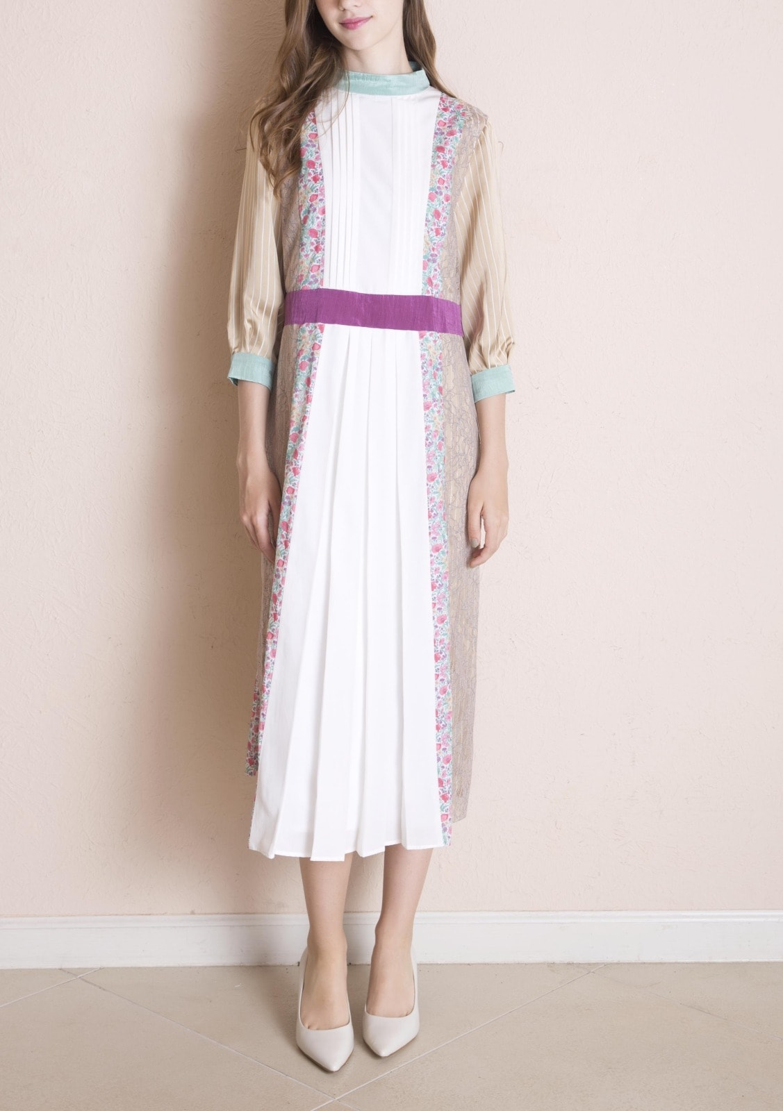 パッチワークワンピース