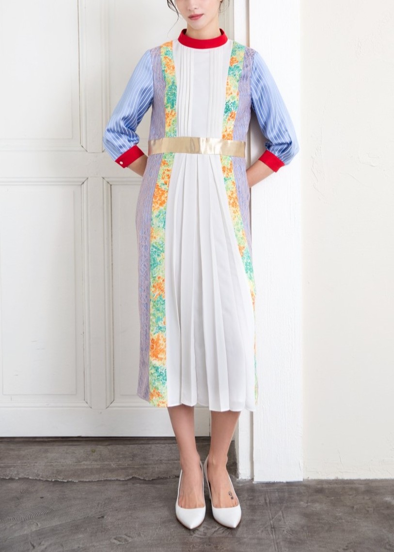 パッチワークワンピース