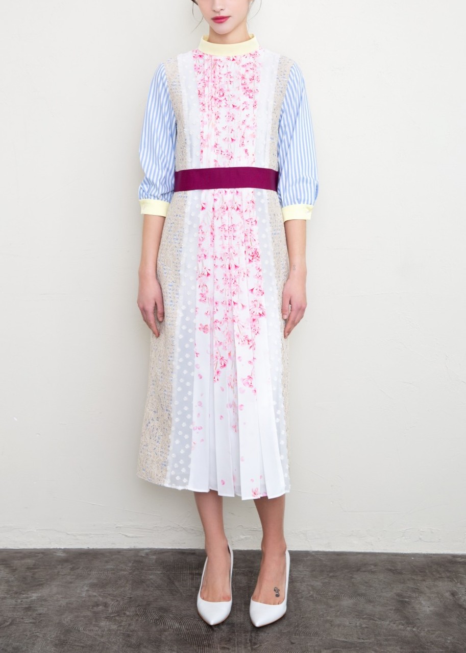 パッチワークワンピース