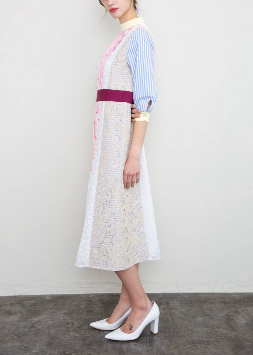 パッチワークワンピース