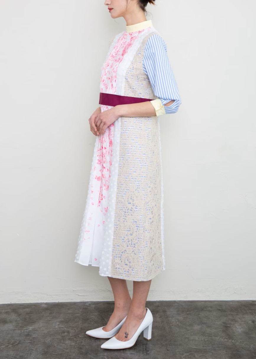 パッチワークワンピース