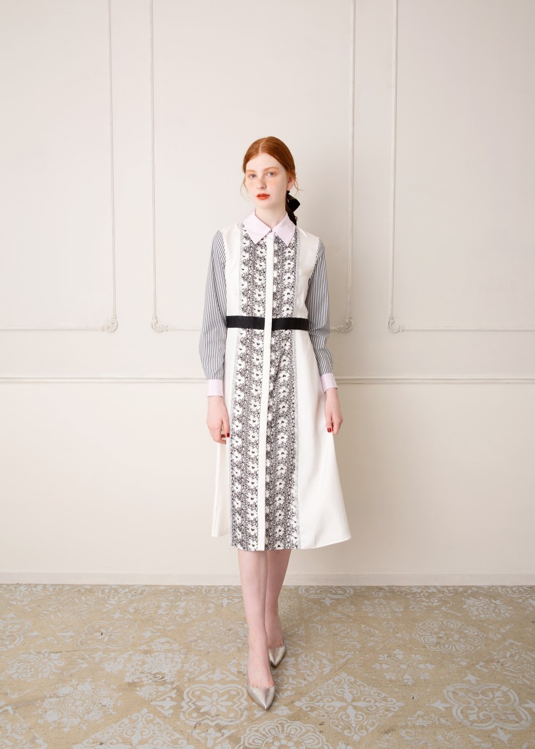 パッチワークエンブロイダリーワンピース