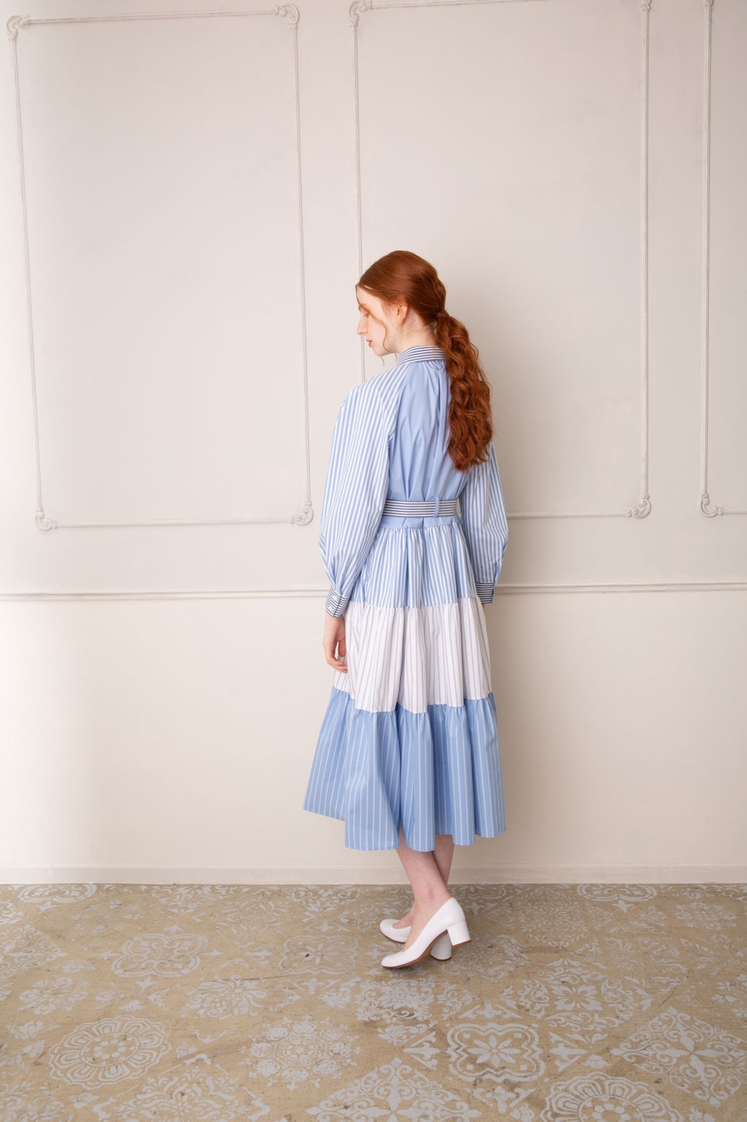 ティアードシャツワンピース