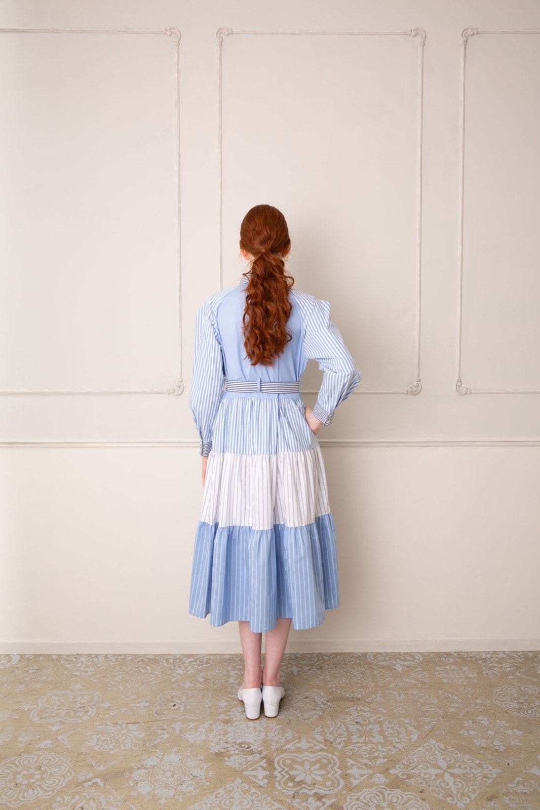 ティアードシャツワンピース