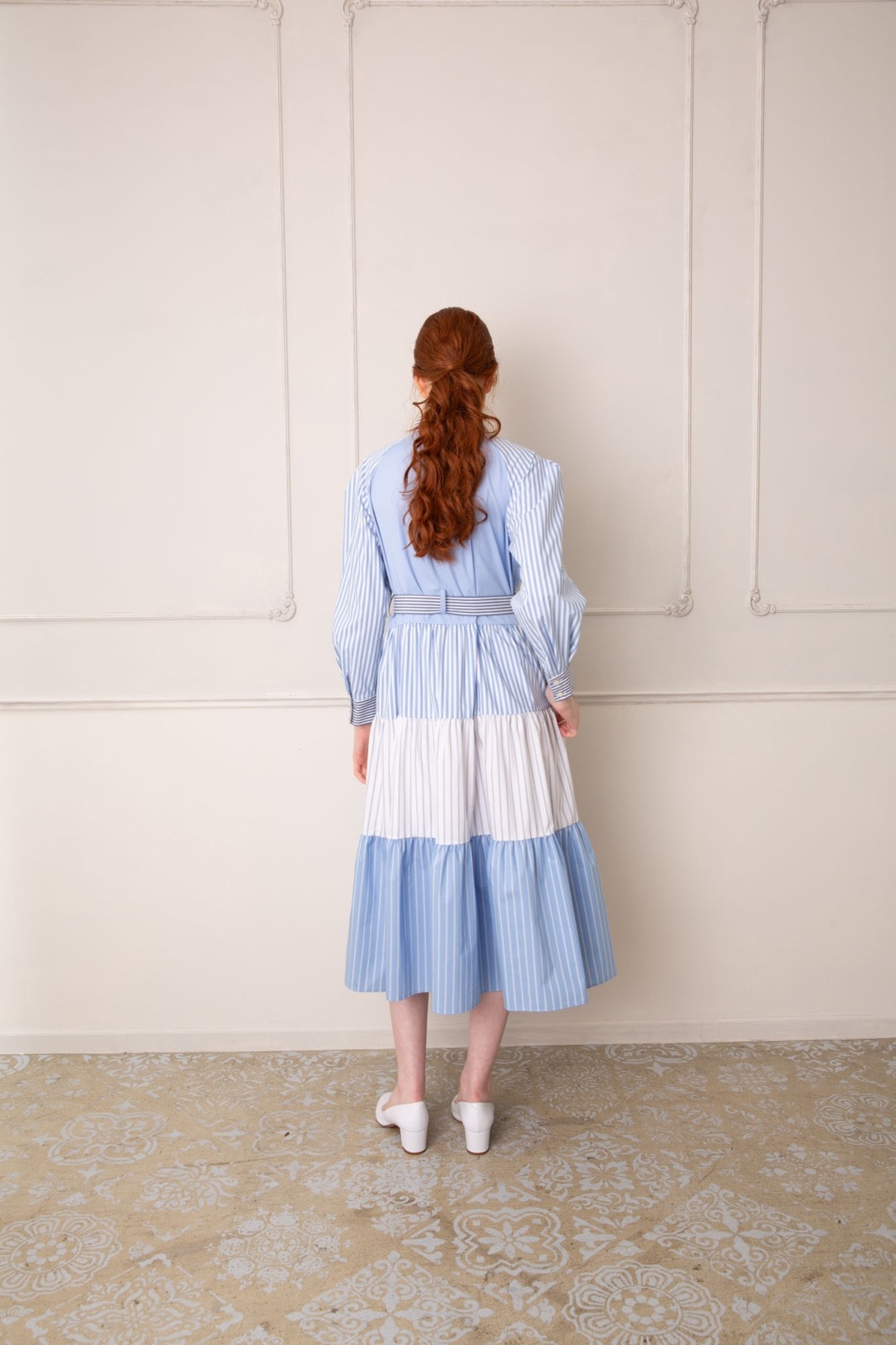 ADELLY パネルティアードワンピース　ホワイト パネルティアードワンピース | すべての商品 | ADELLY ONLINE SHOP