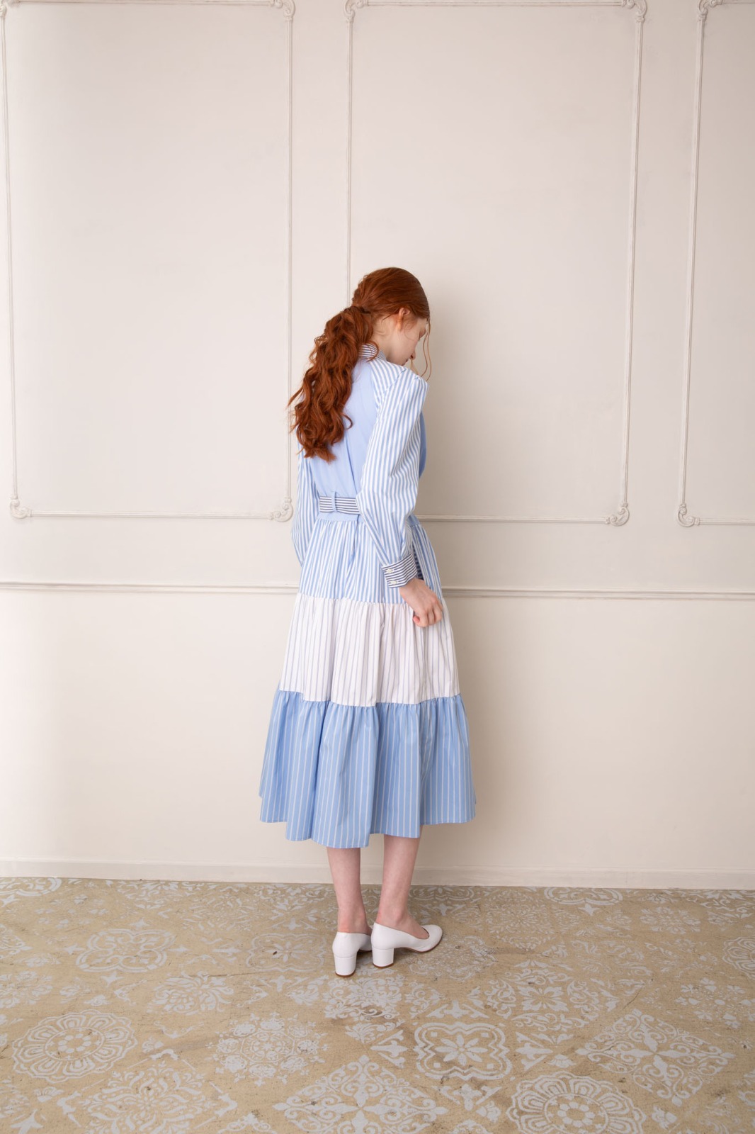 ティアードシャツワンピース