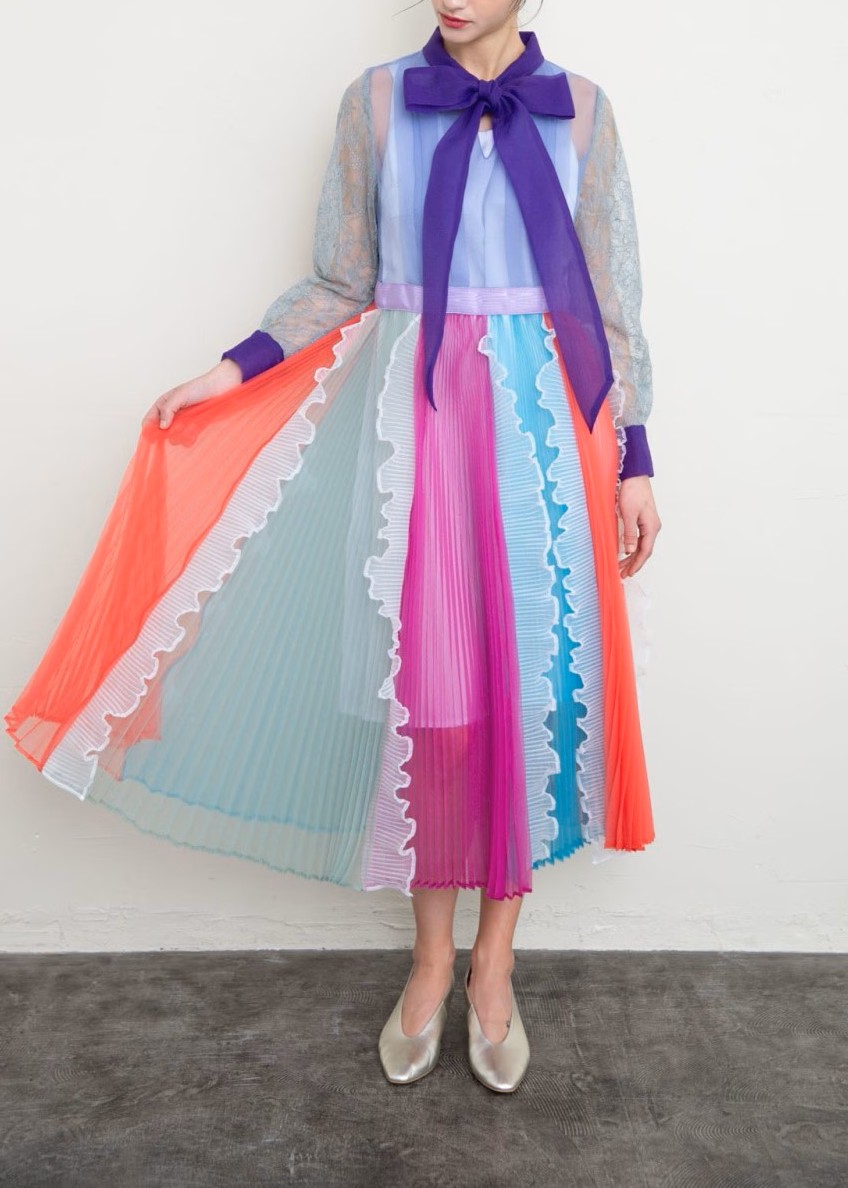 マルチミックスリボンワンピース