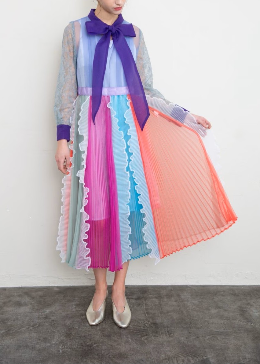 マルチミックスリボンワンピース