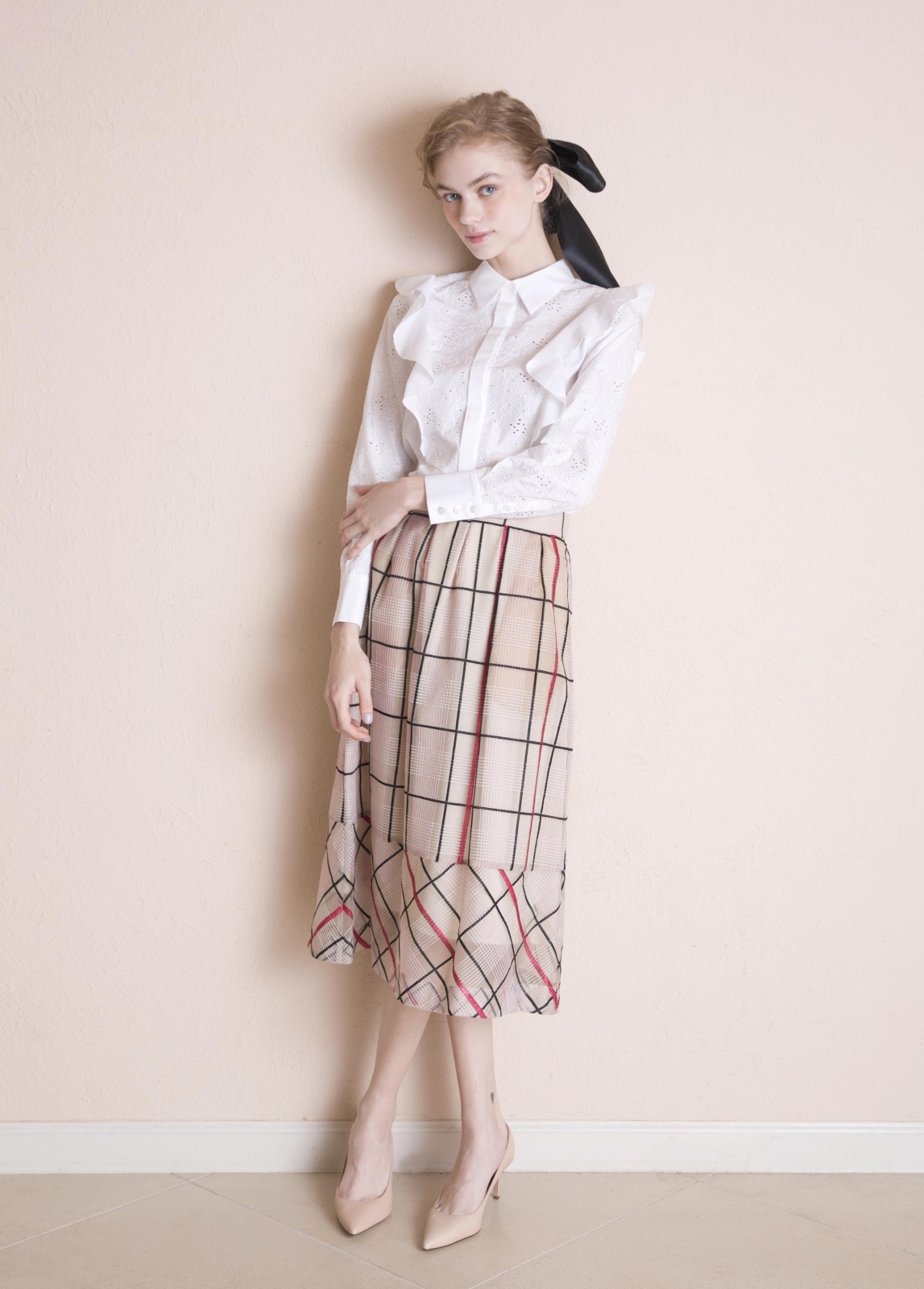 裾切替えタックスカート | ITEM CATEGORY,BOTTOMS／ボトムス | ADELLY  