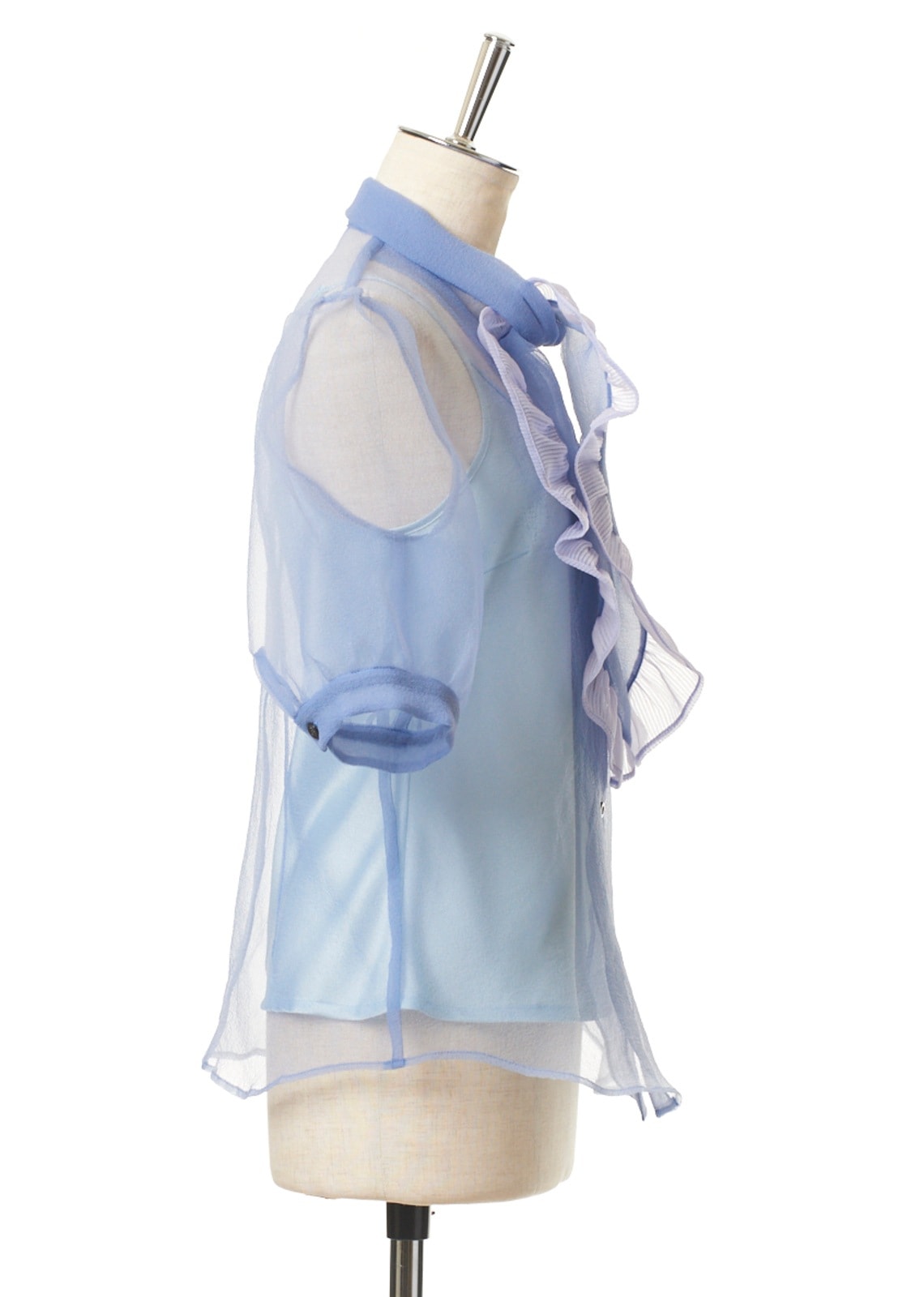 パネルプリーツボウタイブラウス