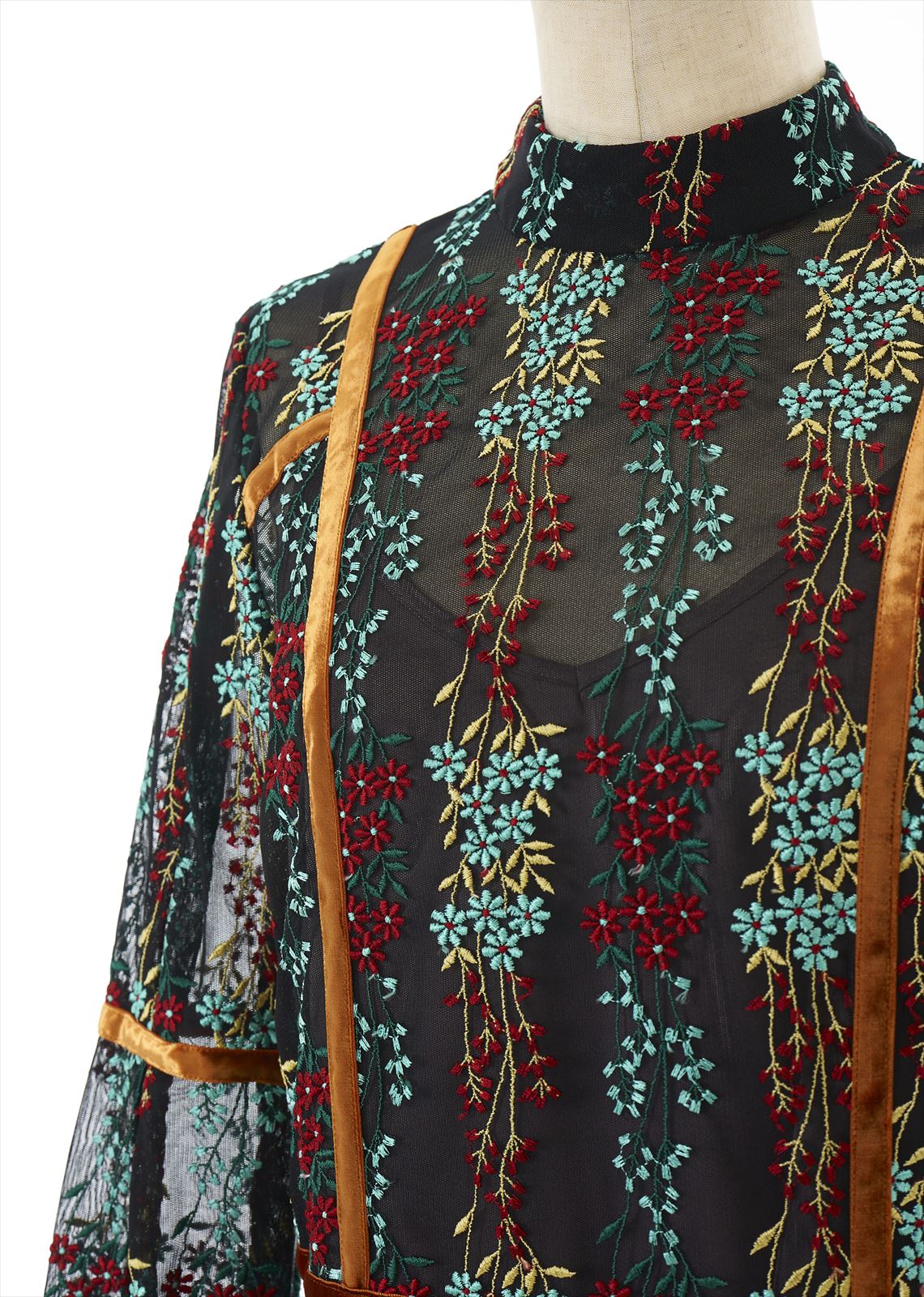 立式滾邊連衣裙