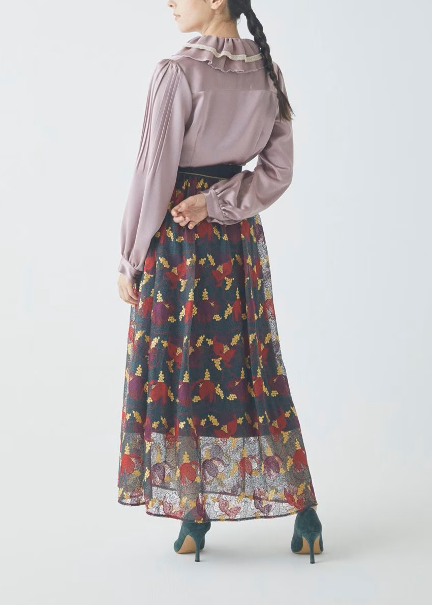 パイピングギャザースカート