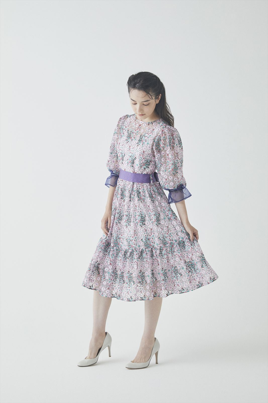 ティアードミモレワンピース Item Category Dress ドレス Adelly Online Shop