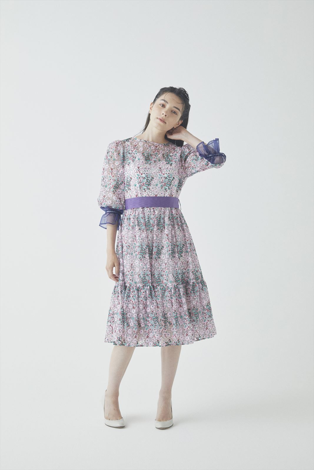 ティアードミモレワンピース Item Category Dress ドレス Adelly Online Shop
