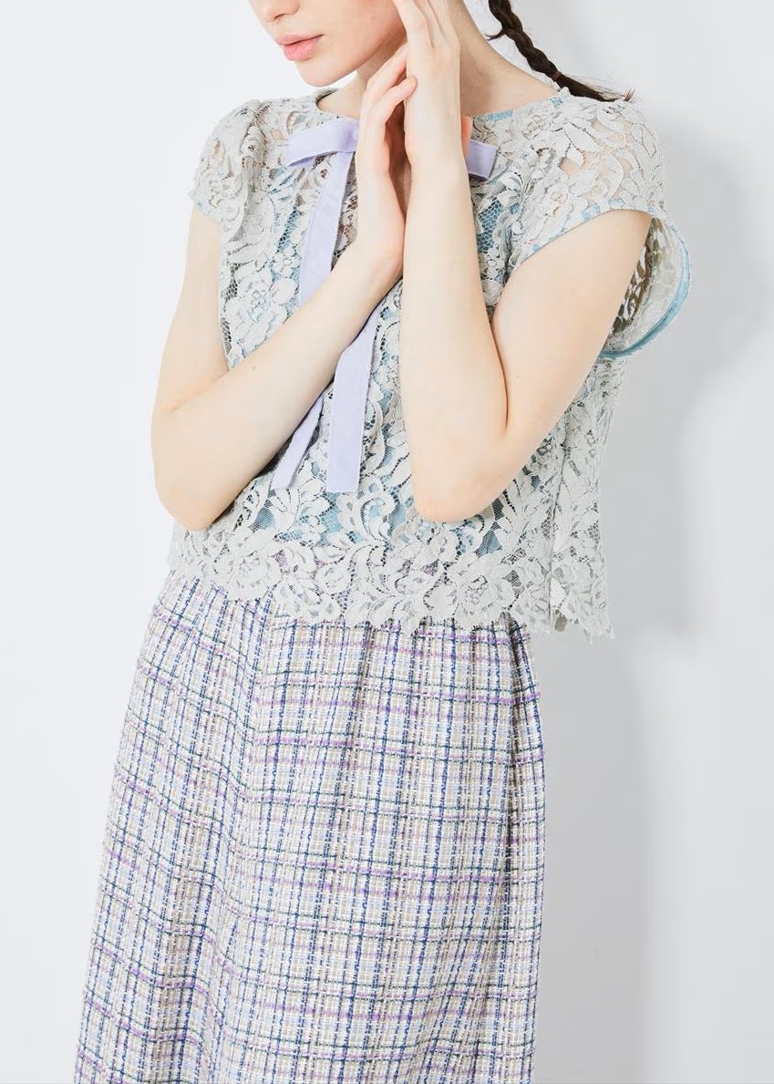 リボントップロンパース