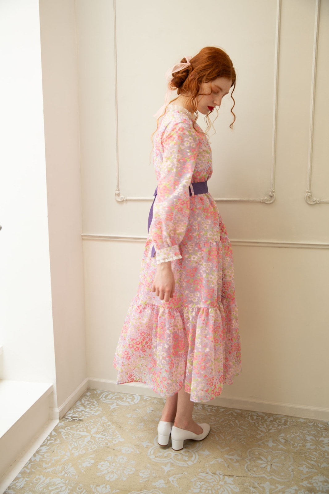 SAKURAティアードロングワンピース