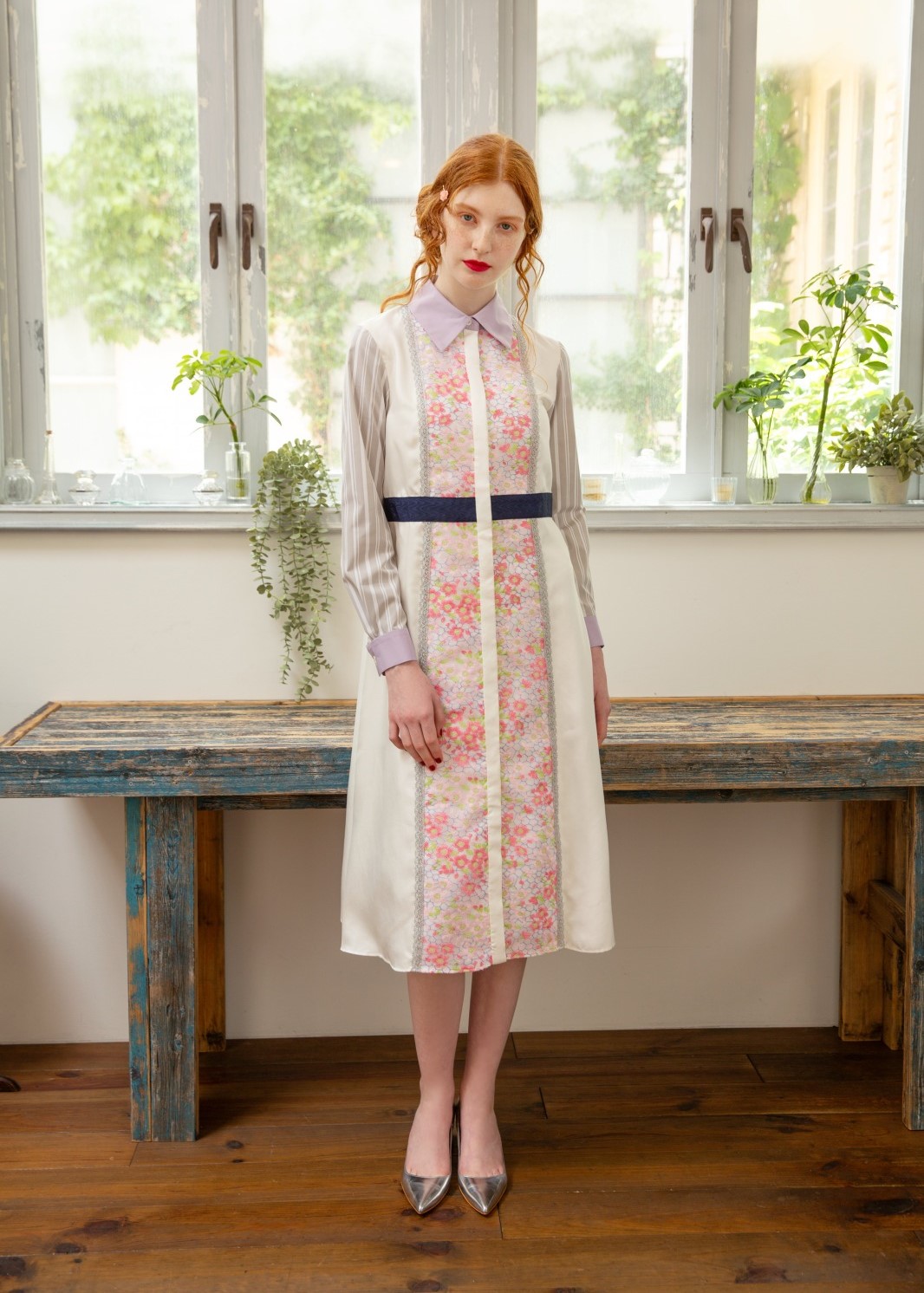 SAKURAパッチワークエンブロイダリーワンピース