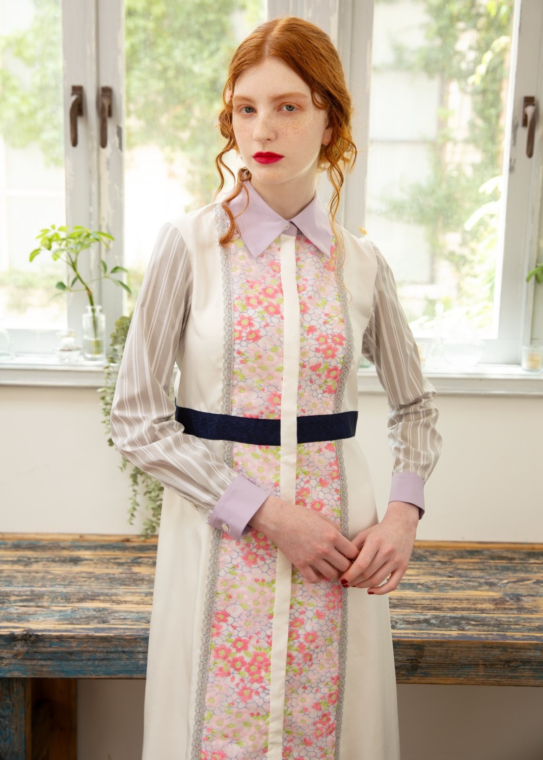 SAKURAパッチワークエンブロイダリーワンピース