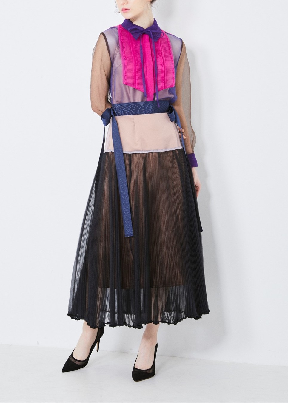 ウエストリボンプリーツスカート