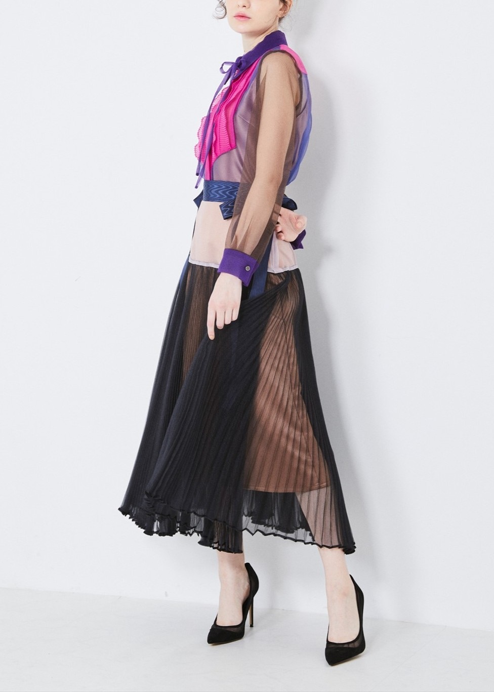 ウエストリボンプリーツスカート