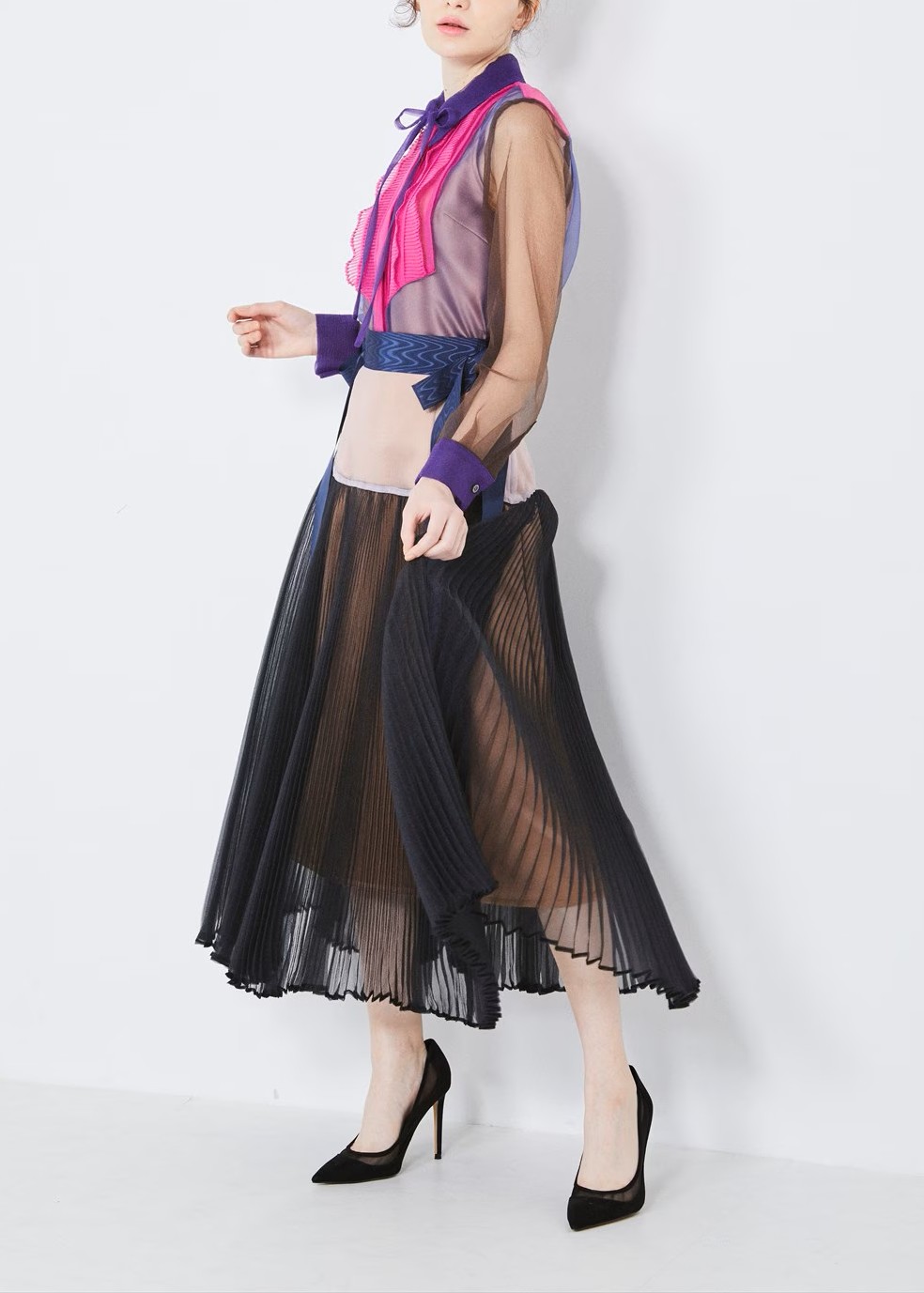 ウエストリボンプリーツスカート