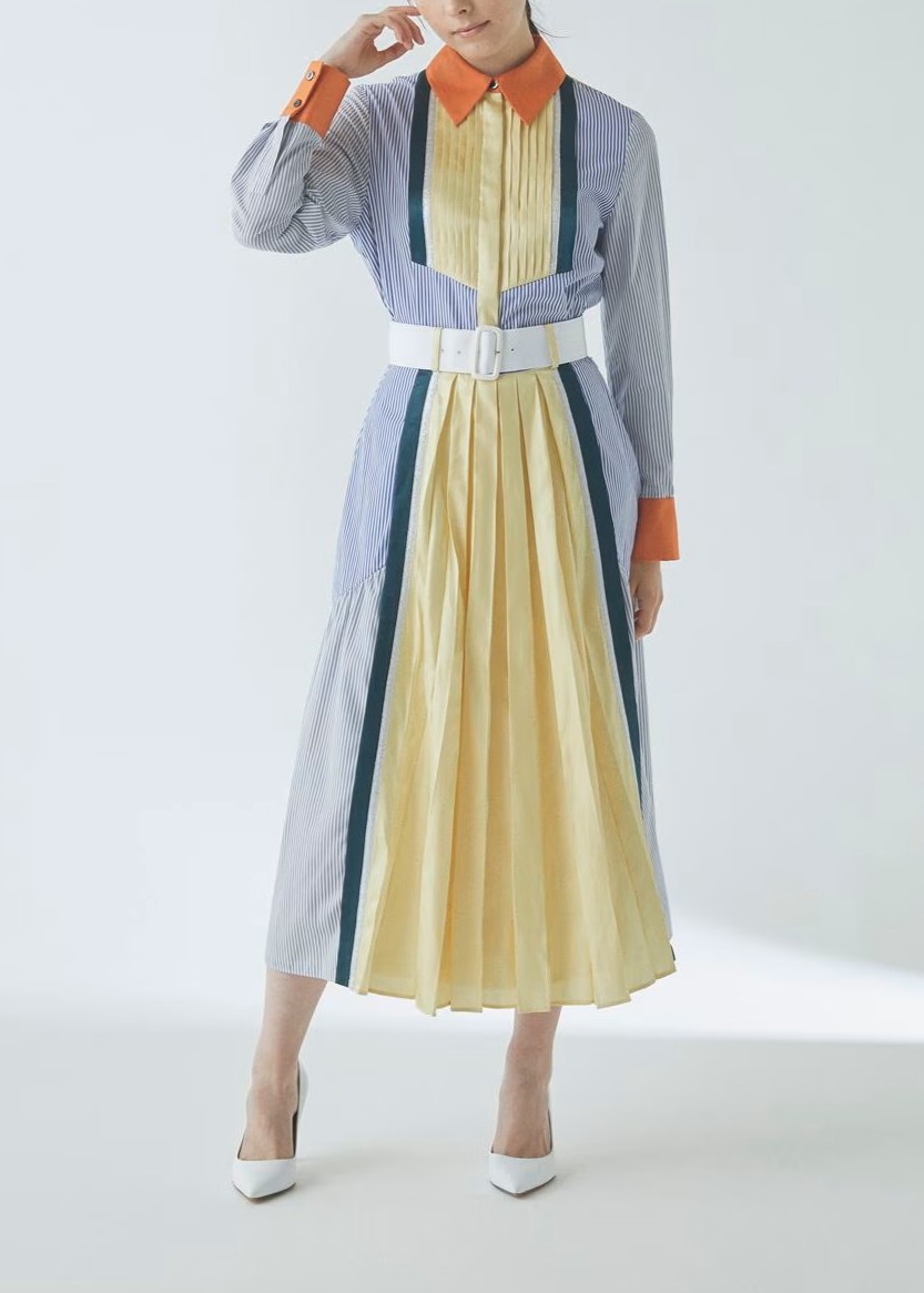 カラーブロックシャツ