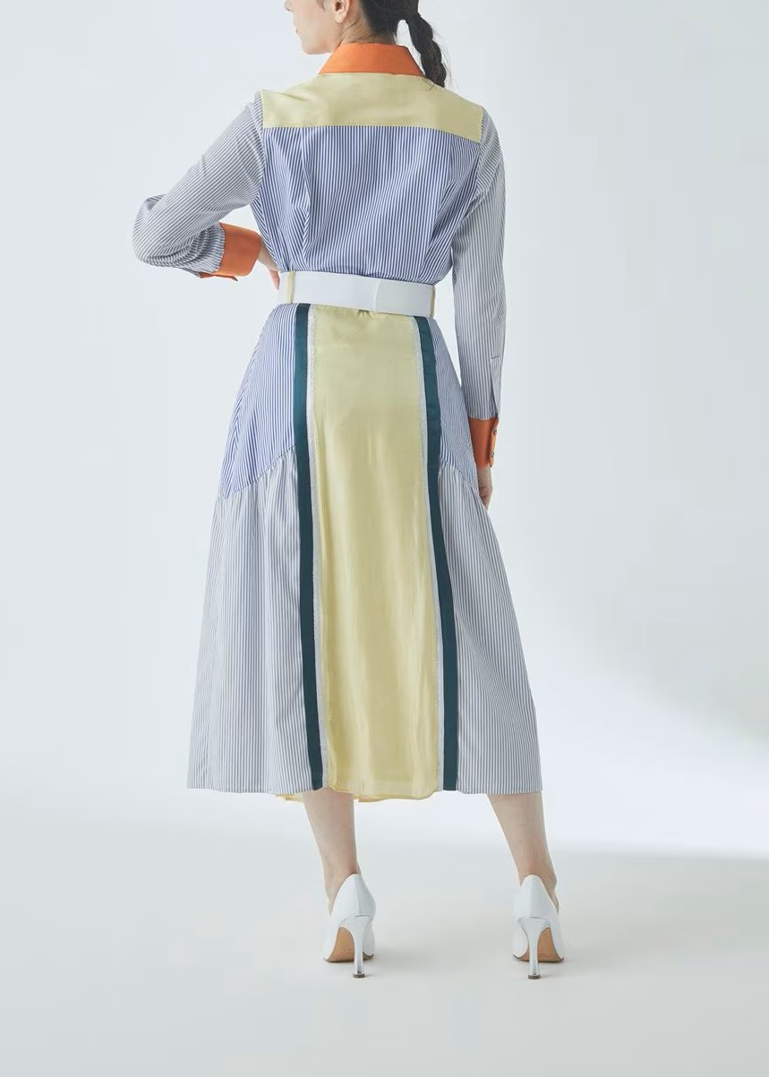 カラーブロックシャツ