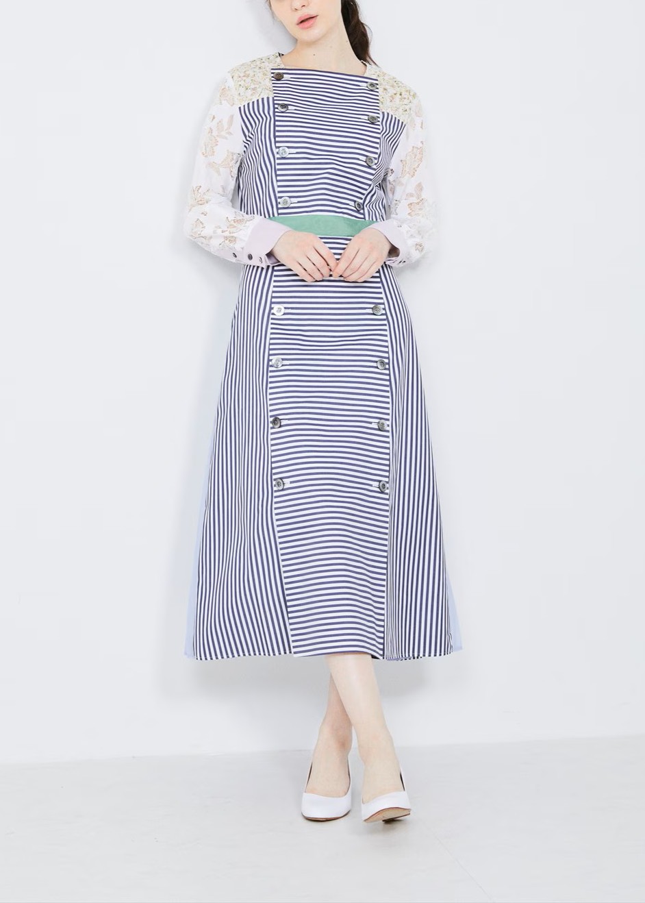 ダブルプリーツワンピース