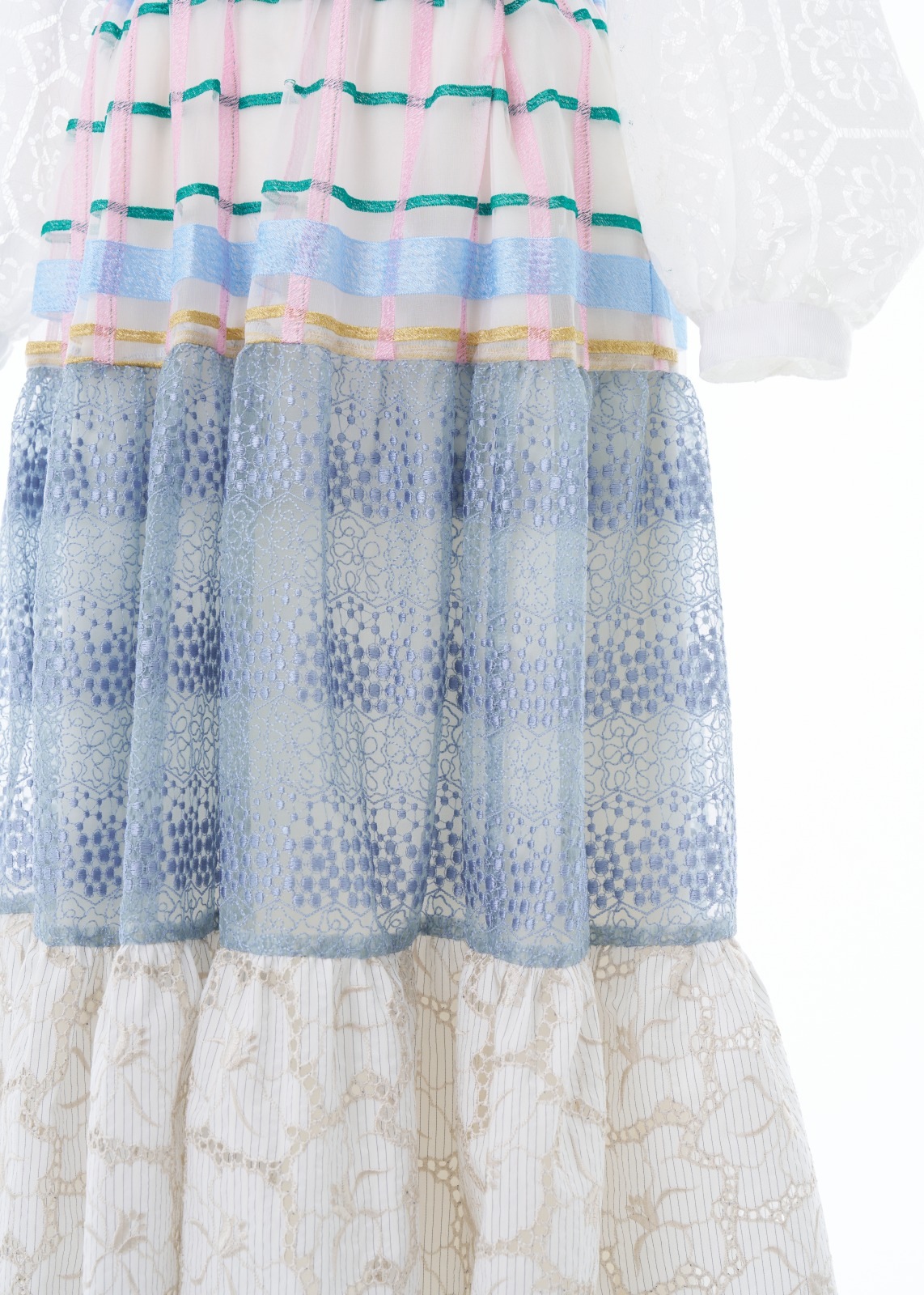 SAKURAレースカラーエンブロイダリーパッチワークワンピース～Rebirth Collection～