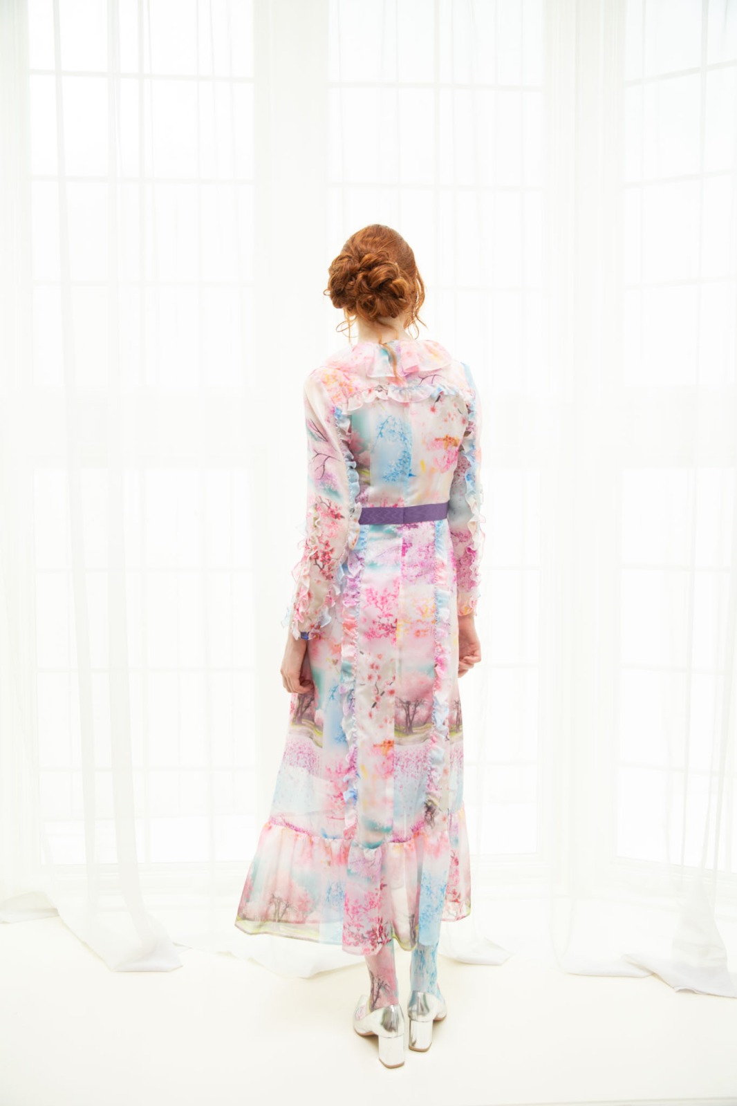 SAKURA CRAZY ラッフルシフォンワンピース