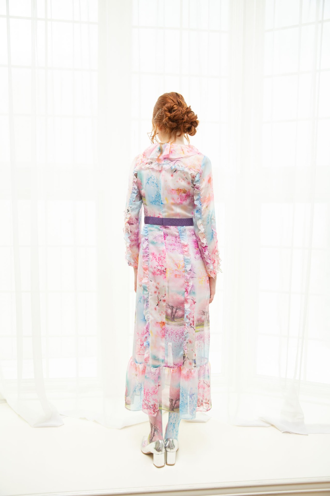 SAKURA CRAZY ラッフルシフォンワンピース