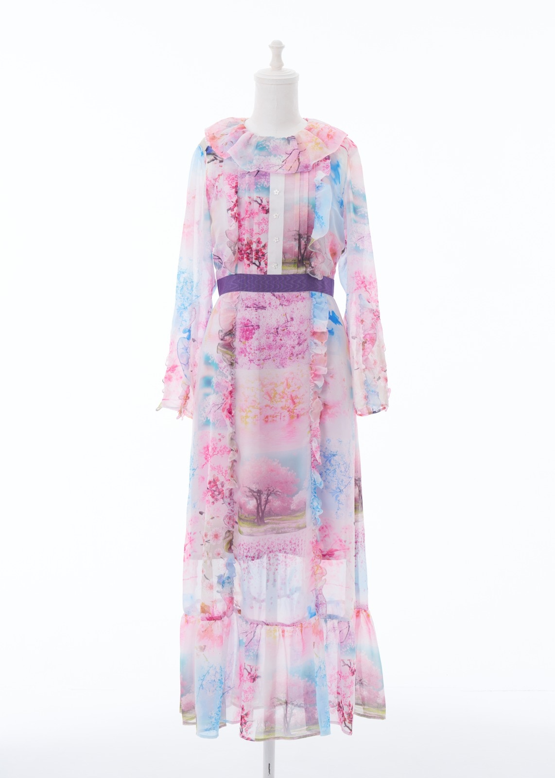 SAKURA CRAZY ラッフルシフォンワンピース | NEW | ADELLY ONLINE SHOP