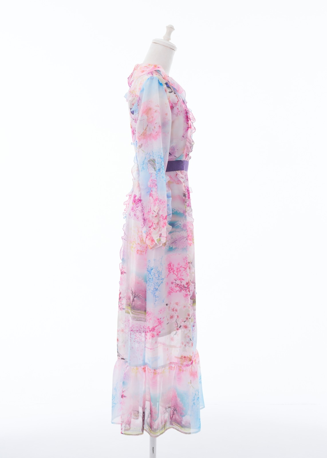 CHICWISH★ラッフルシフォンアシメントリーワンピース☆ SAKURA CRAZY ラッフルシフォンワンピース | NEW | ADELLY