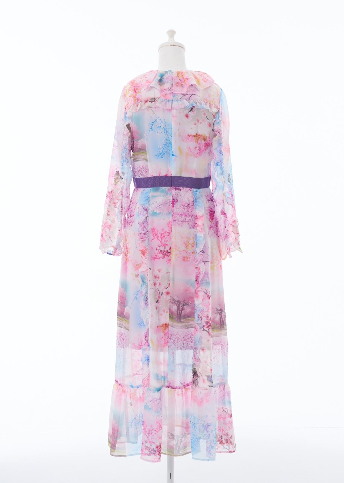 SAKURA CRAZY ラッフルシフォンワンピース