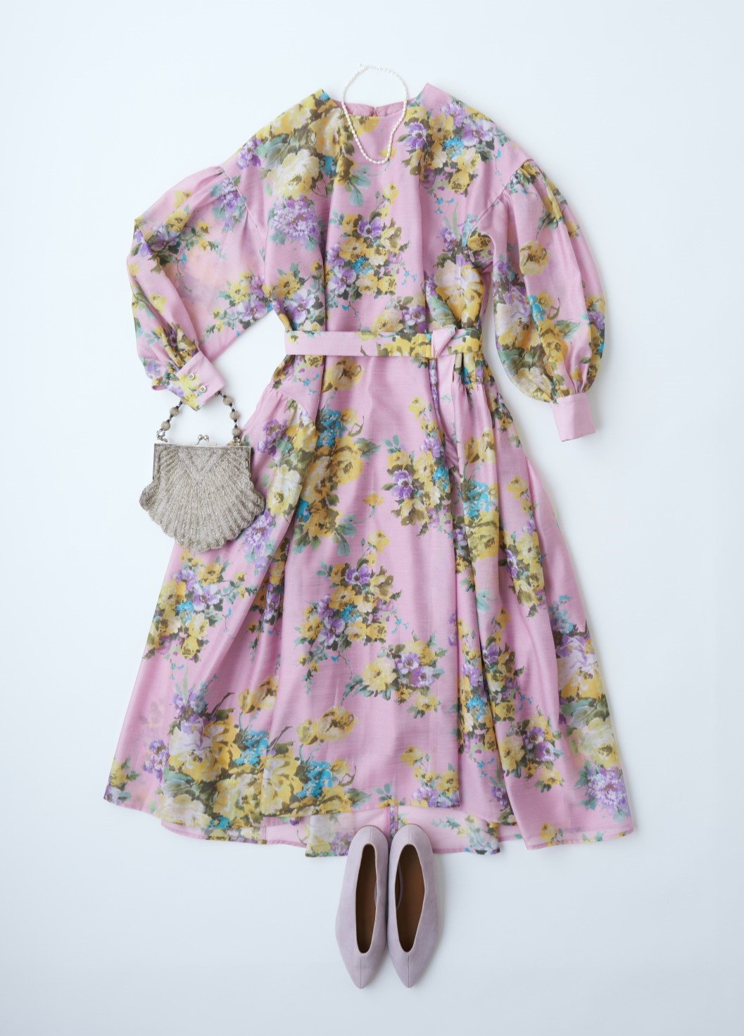 Vintage Bouquet ボリュームテントワンピース