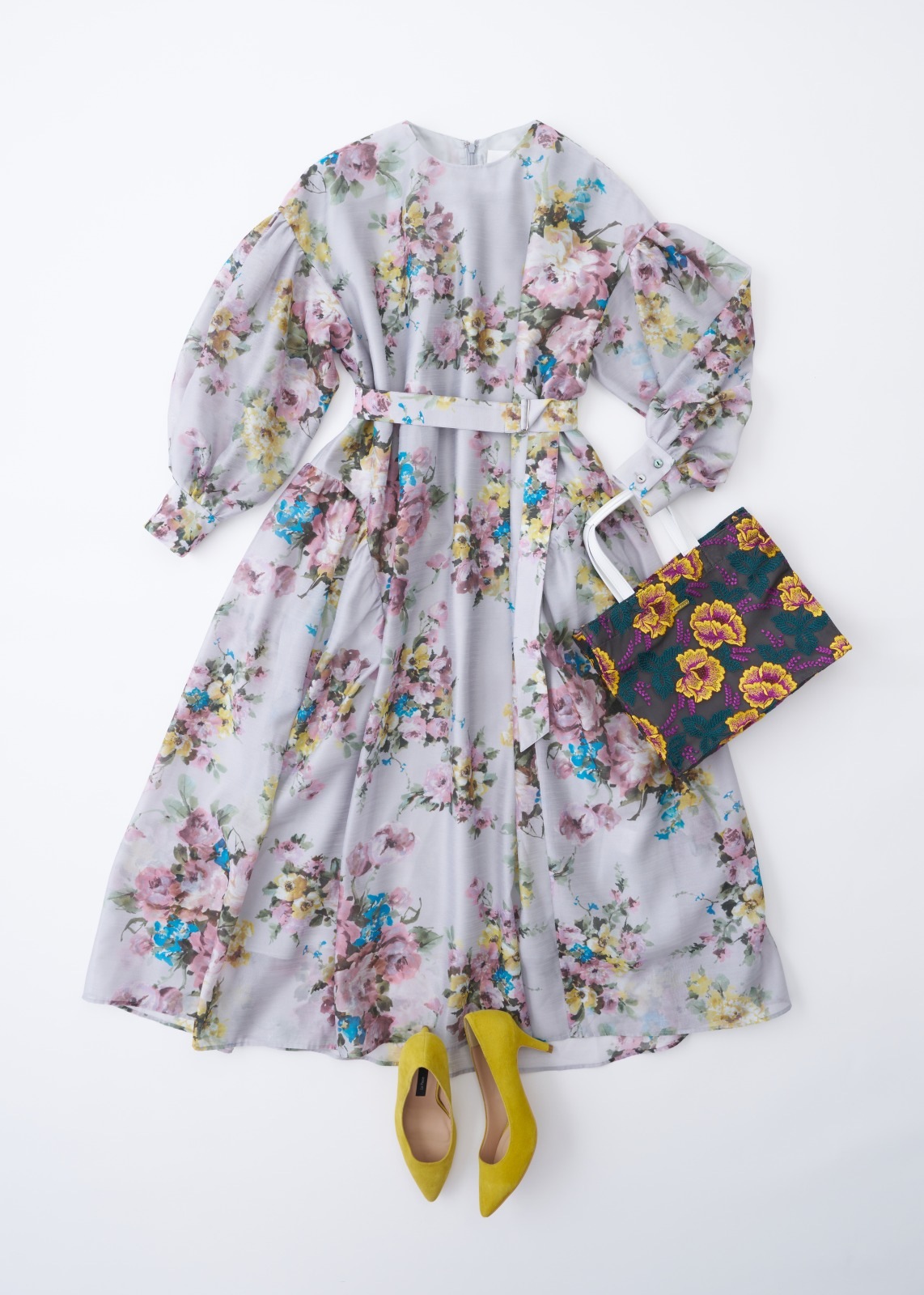 Vintage Bouquet ボリュームテントワンピース