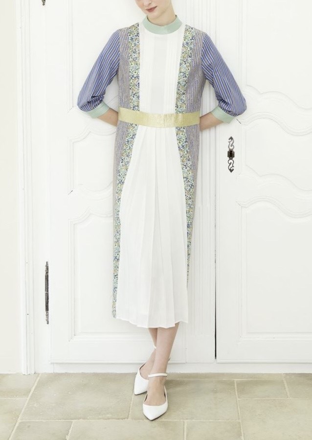 KAPITAL キャピタル ツイード パッチワーク ギミックアートワンピース パッチワークワンピース | NEW | ADELLY ONLINE SHOP