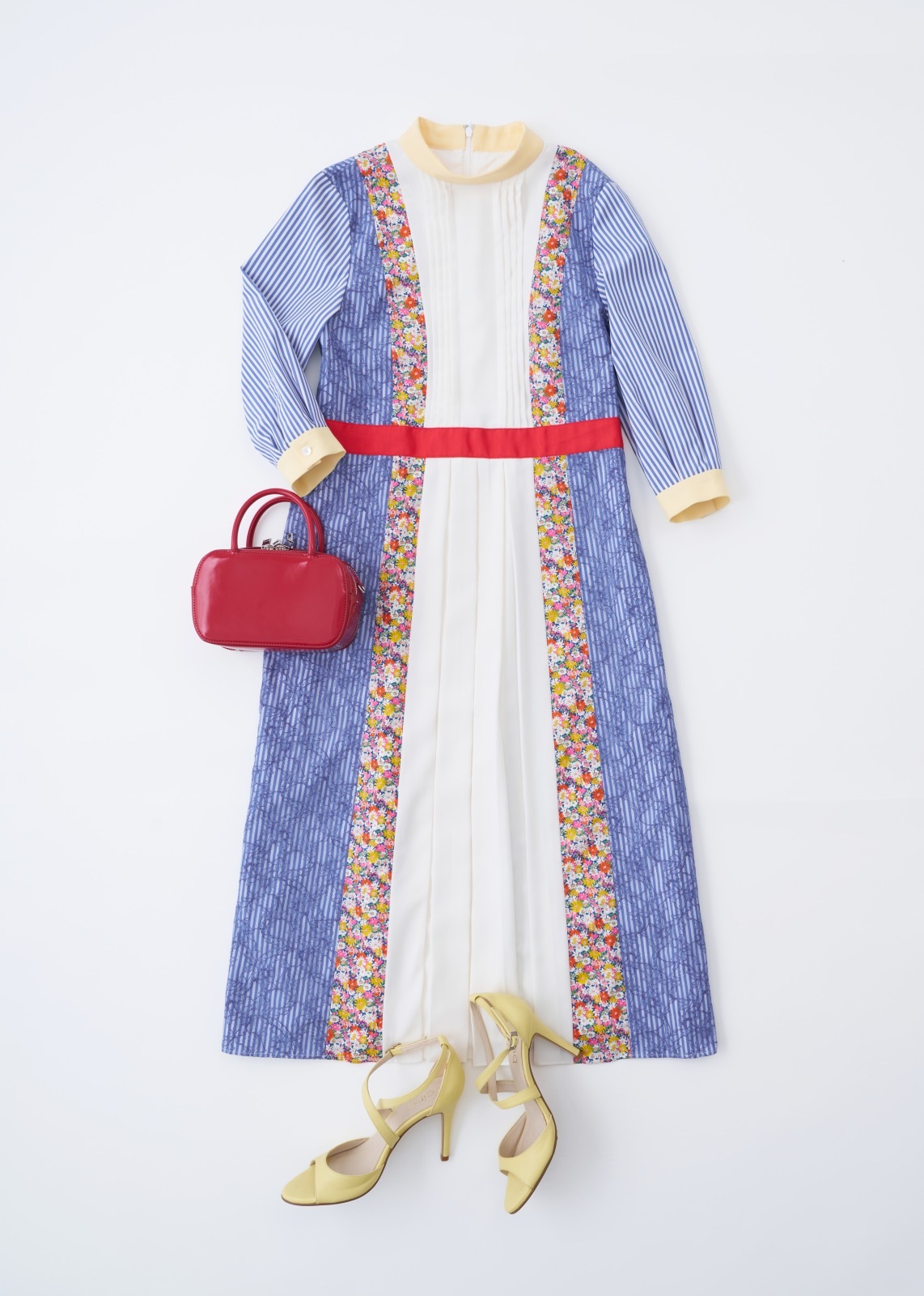 KAPITAL キャピタル ツイード パッチワーク ギミックアートワンピース パッチワークワンピース | NEW | ADELLY ONLINE SHOP