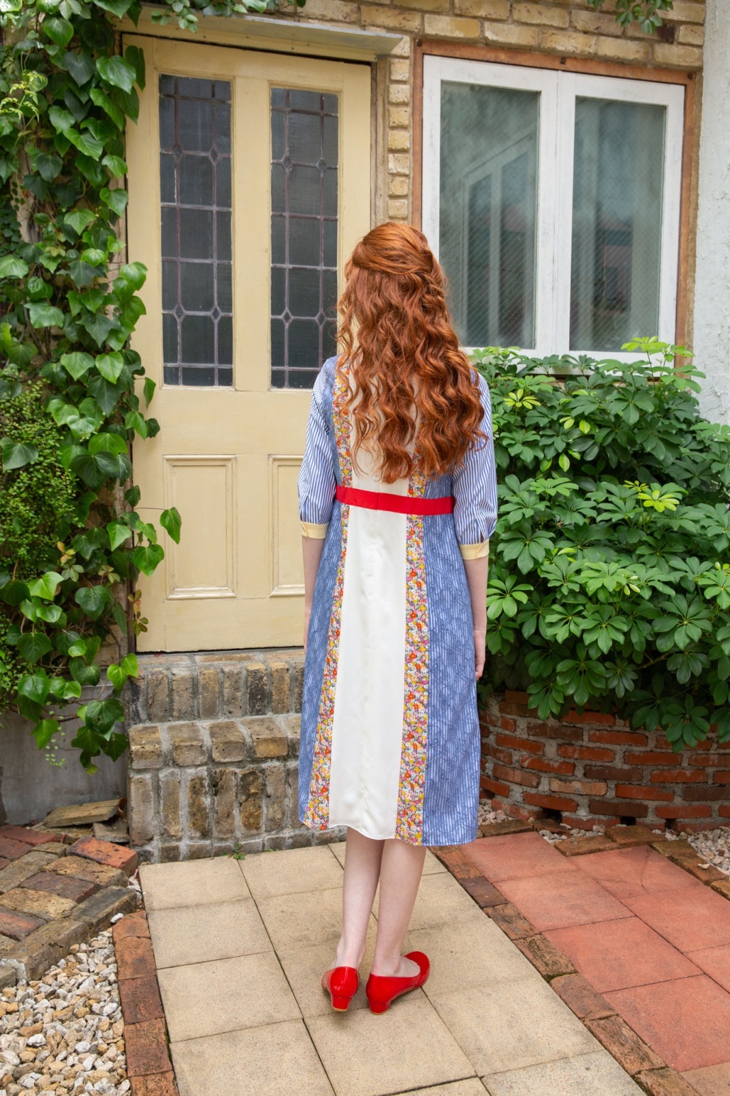 パッチワークワンピース