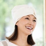 医療用（脱毛時用）帽子・ワッフルリボン帽子（オフホワイト）　