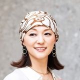 医療用（脱毛時用）帽子・2wayスウィング柄スカーフ（ブラウン）　　