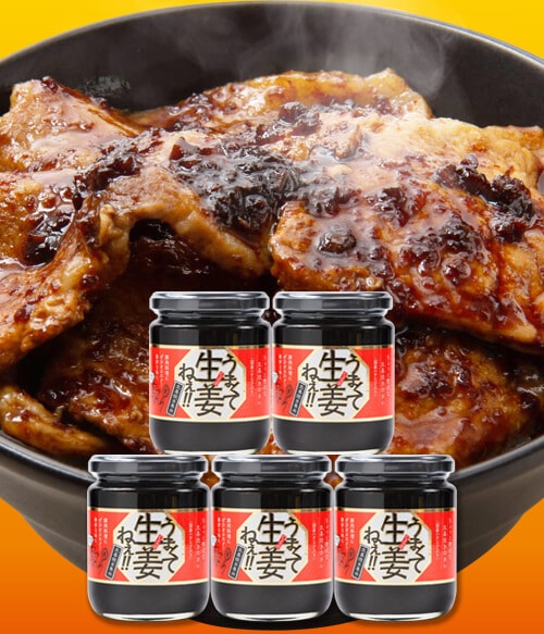 【送料無料】うまくて生姜ねぇ!!生姜焼き専用5個セット